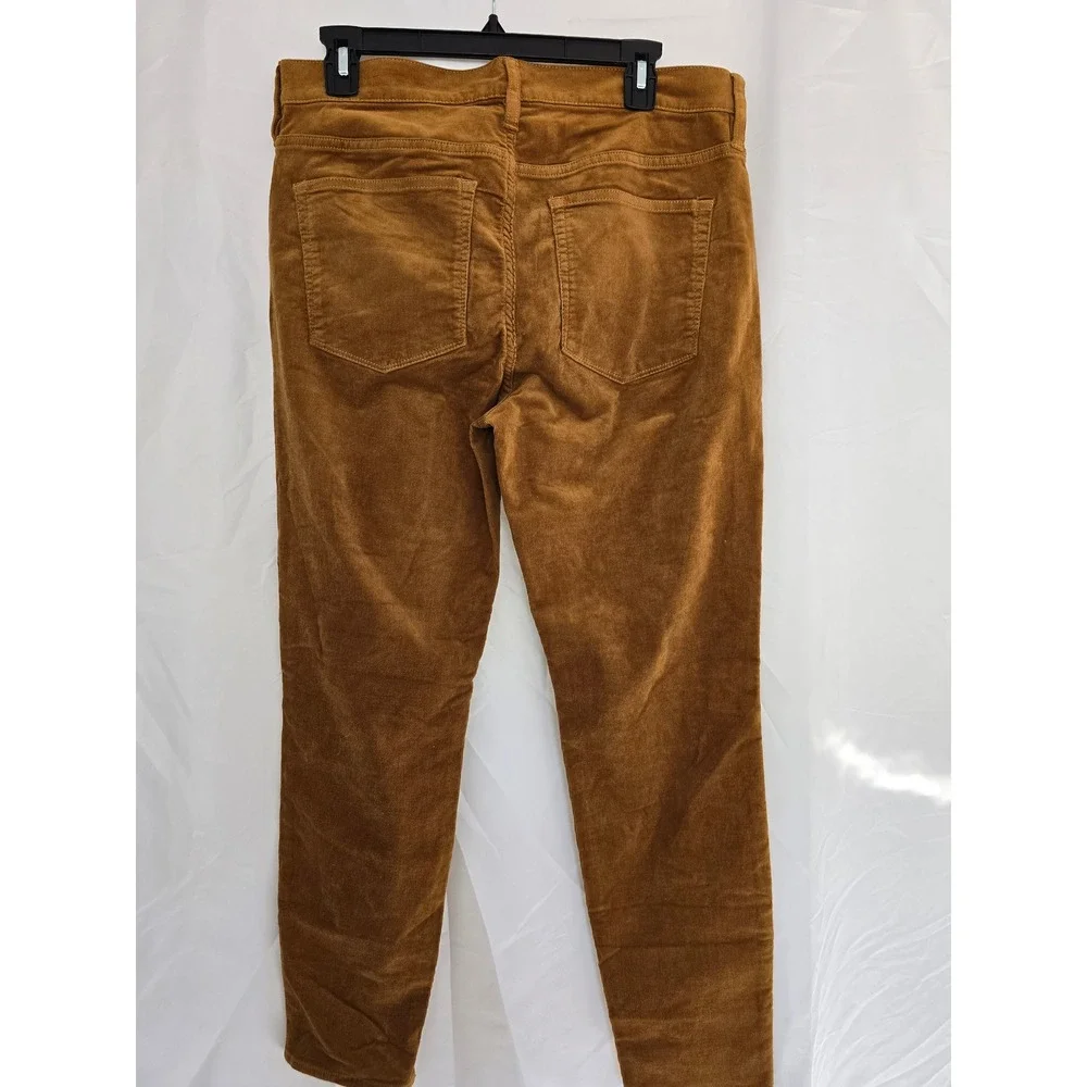 J. Crew Mens Corduroy Pants Size 30 Brown Straight Fit Casual Trousers‎ NWOT